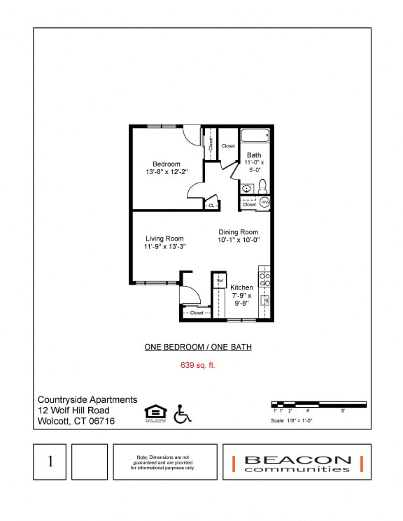 Floor Plans of Countryside Apartments in Wolcott, CT